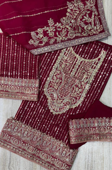 3 Piece Unstitched | Festive Wear