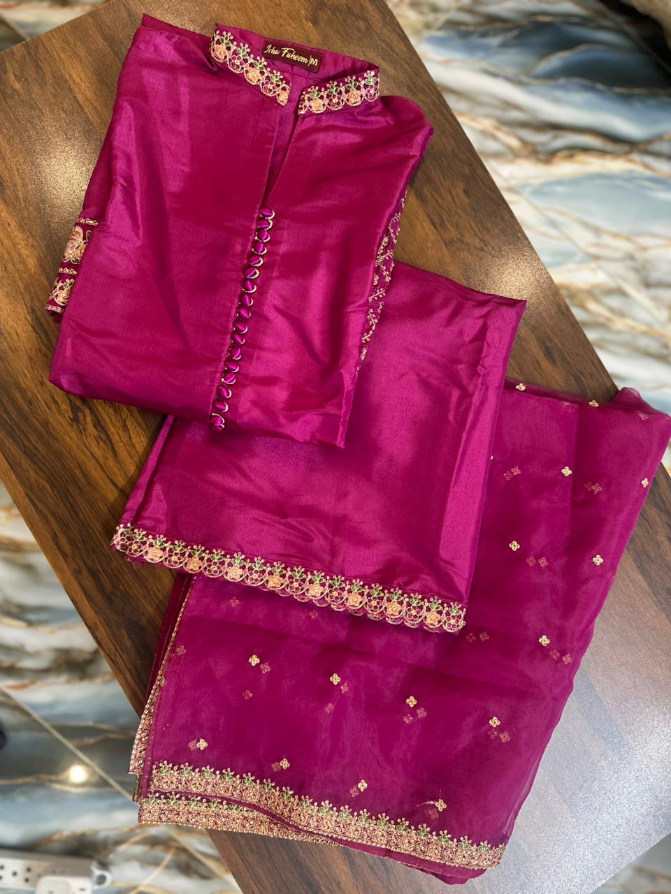 Magenta Embroidered Grace